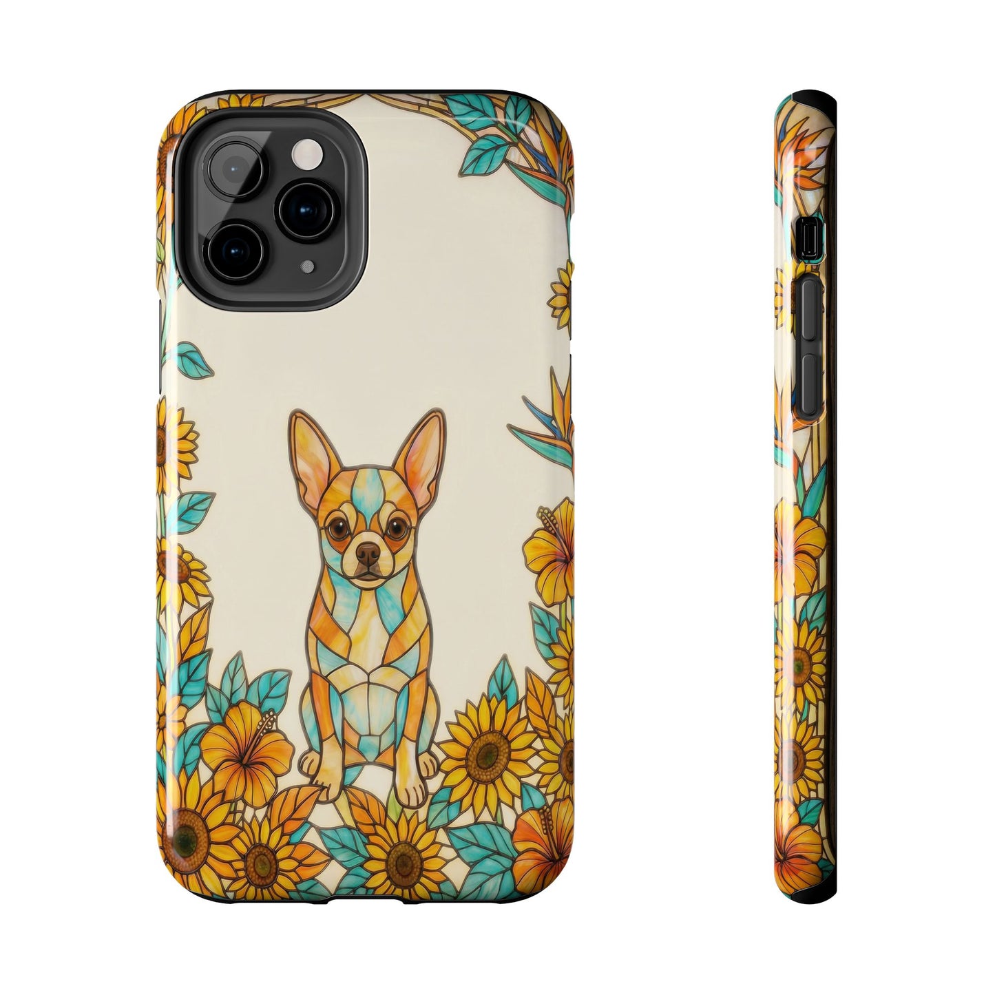 Chihuahua Stained Glass Style Tough Case — Sun & Joy Theme