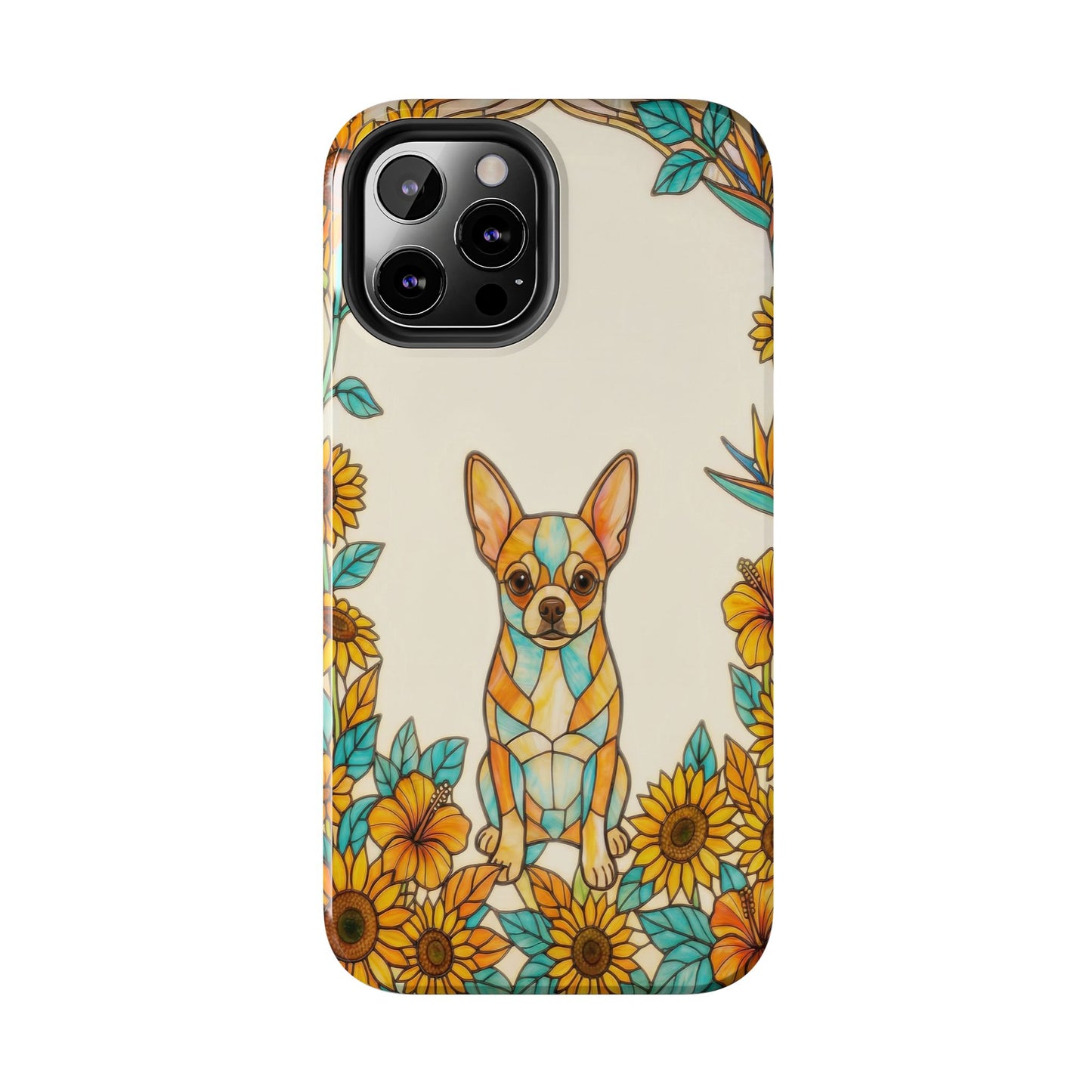 Chihuahua Stained Glass Style Tough Case — Sun & Joy Theme