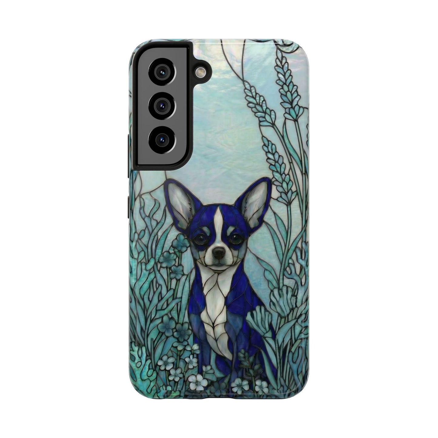 Chihuahua Stained Glass Style Tough Case — Alert & True Theme