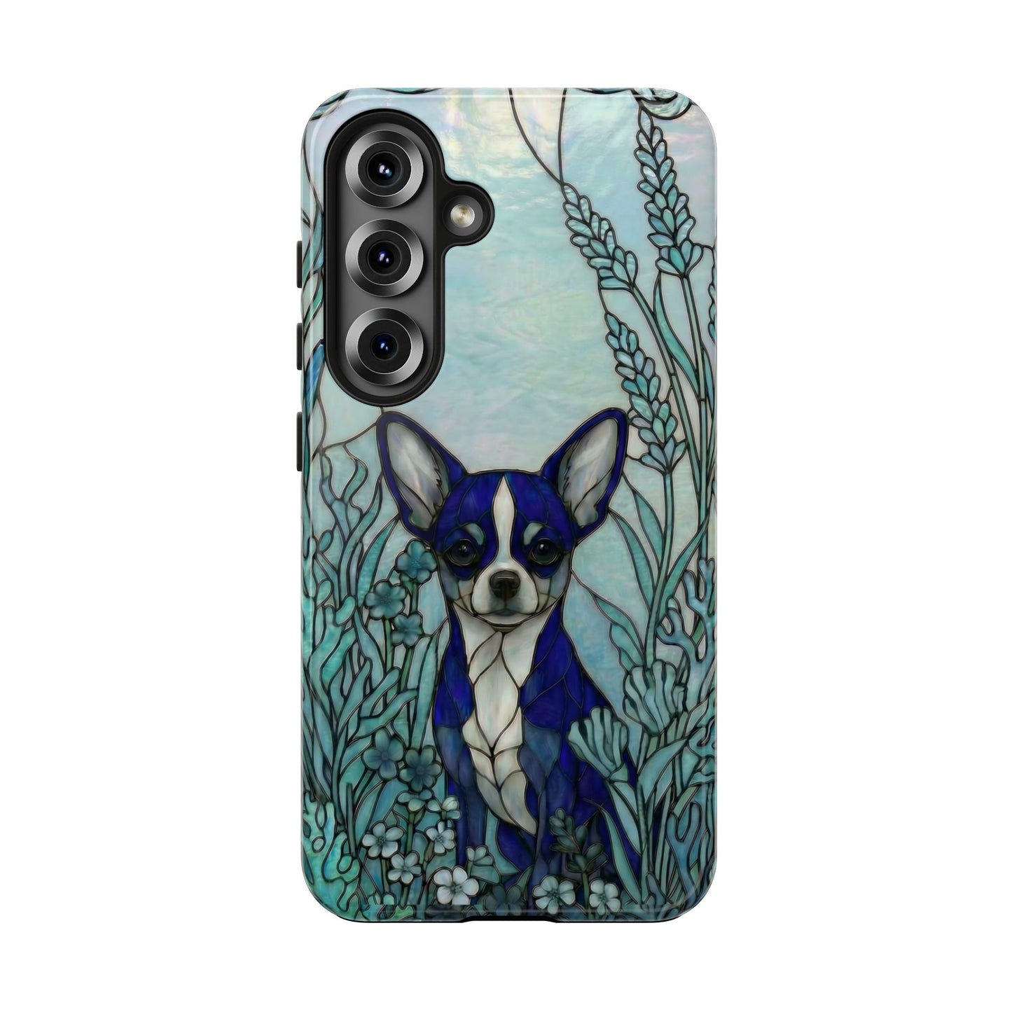 Chihuahua Stained Glass Style Tough Case — Alert & True Theme