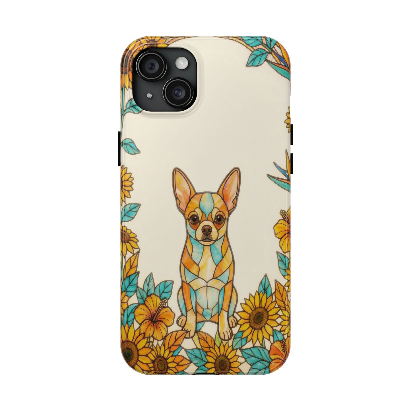 Chihuahua Stained Glass Style Tough Case — Sun & Joy Theme