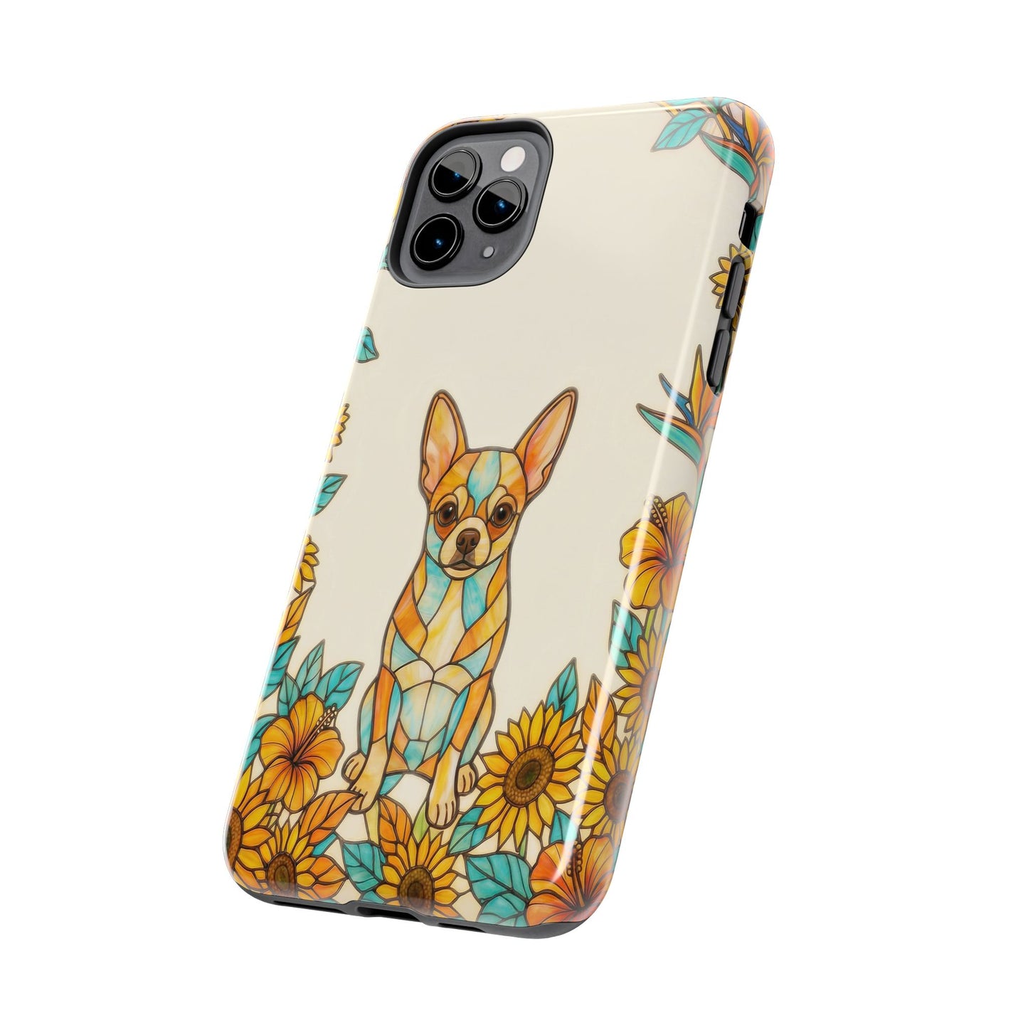 Chihuahua Stained Glass Style Tough Case — Sun & Joy Theme