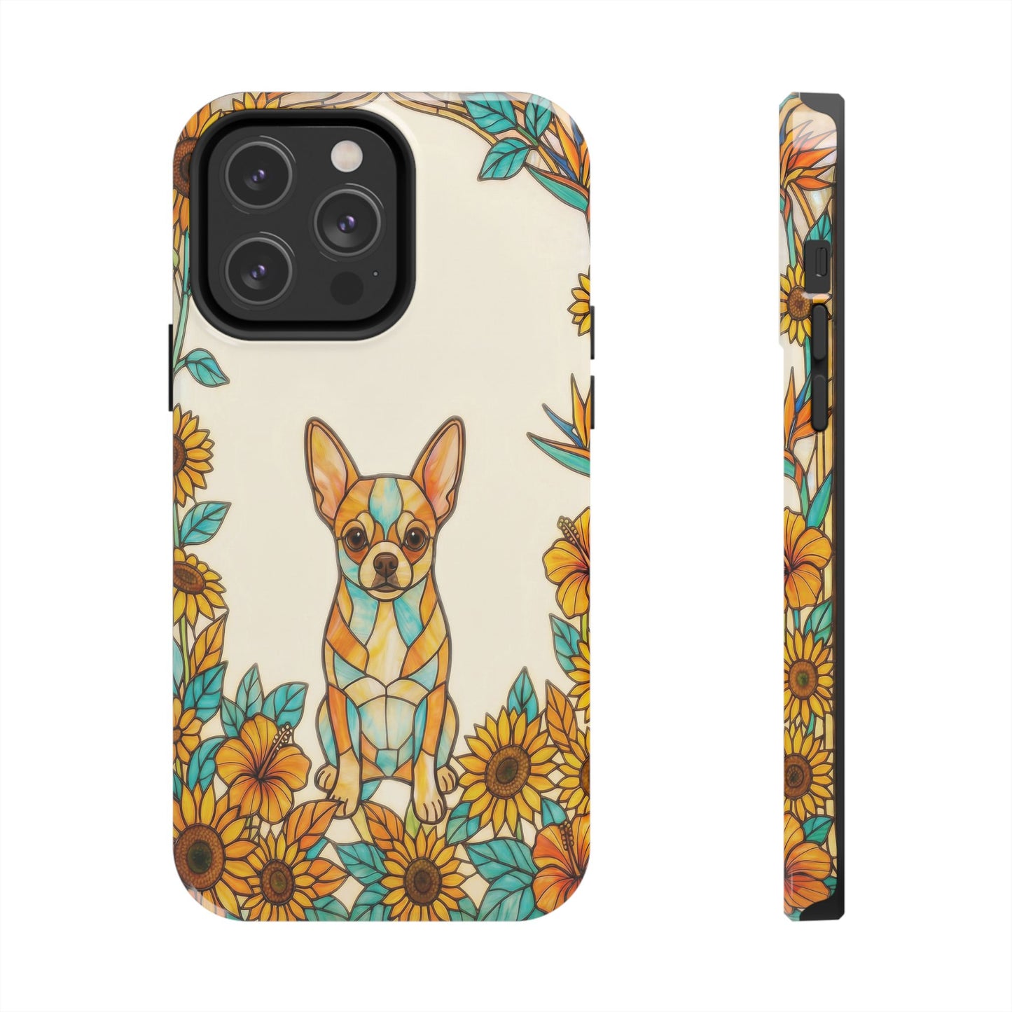 Chihuahua Stained Glass Style Tough Case — Sun & Joy Theme