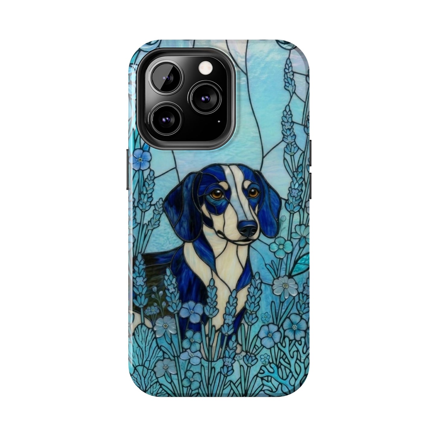 Dachshund Stained Glass Style Tough Case — Ocean Theme
