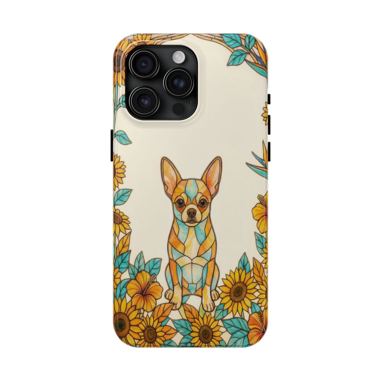 Chihuahua Stained Glass Style Tough Case — Sun & Joy Theme
