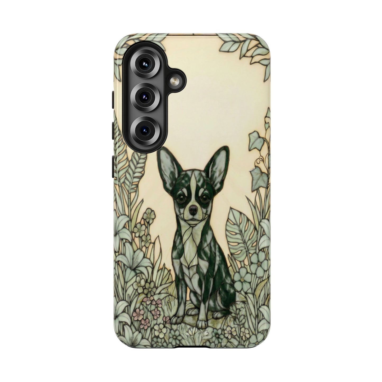 Chihuahua Stained Glass Style Tough Case — Wise & Wild Theme