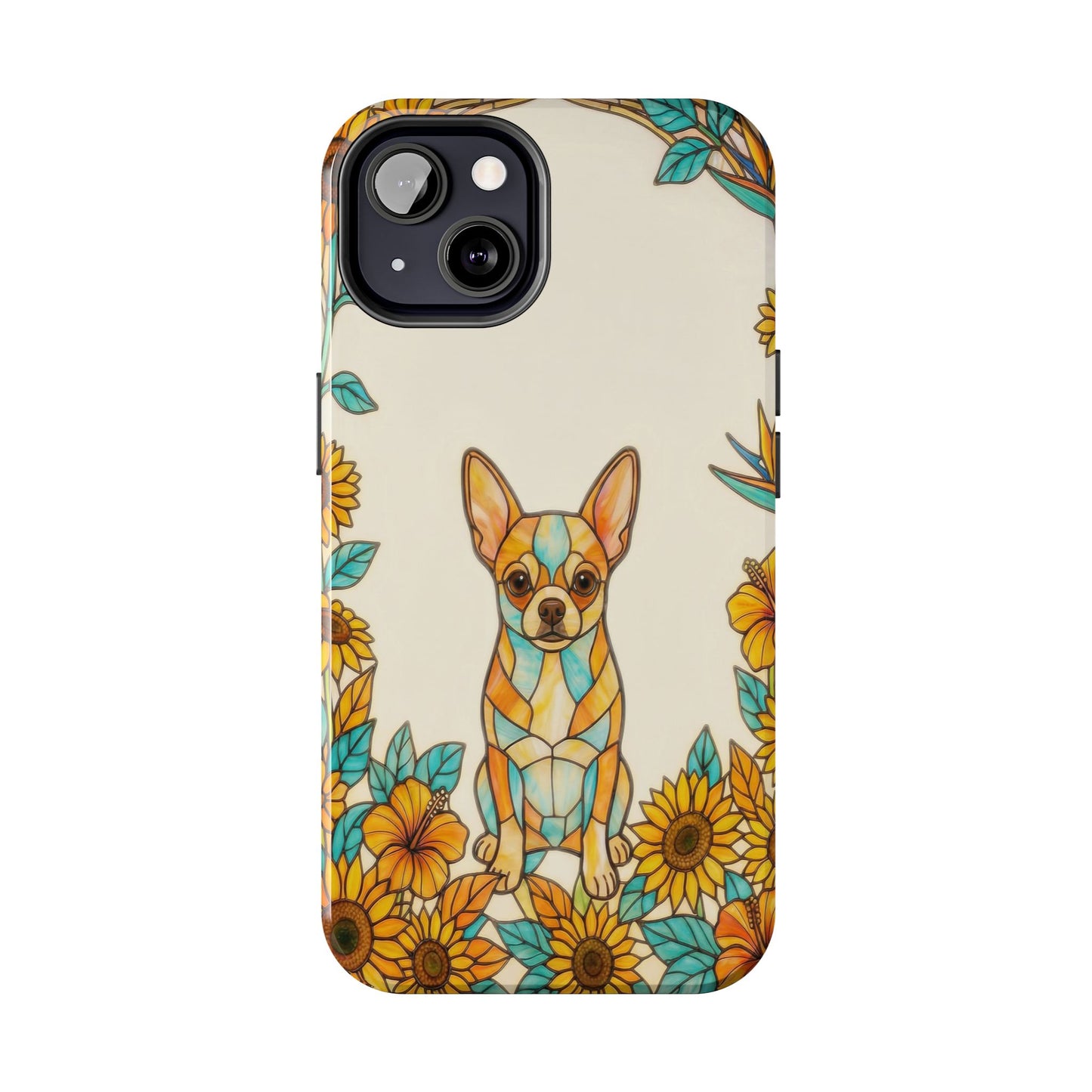 Chihuahua Stained Glass Style Tough Case — Sun & Joy Theme