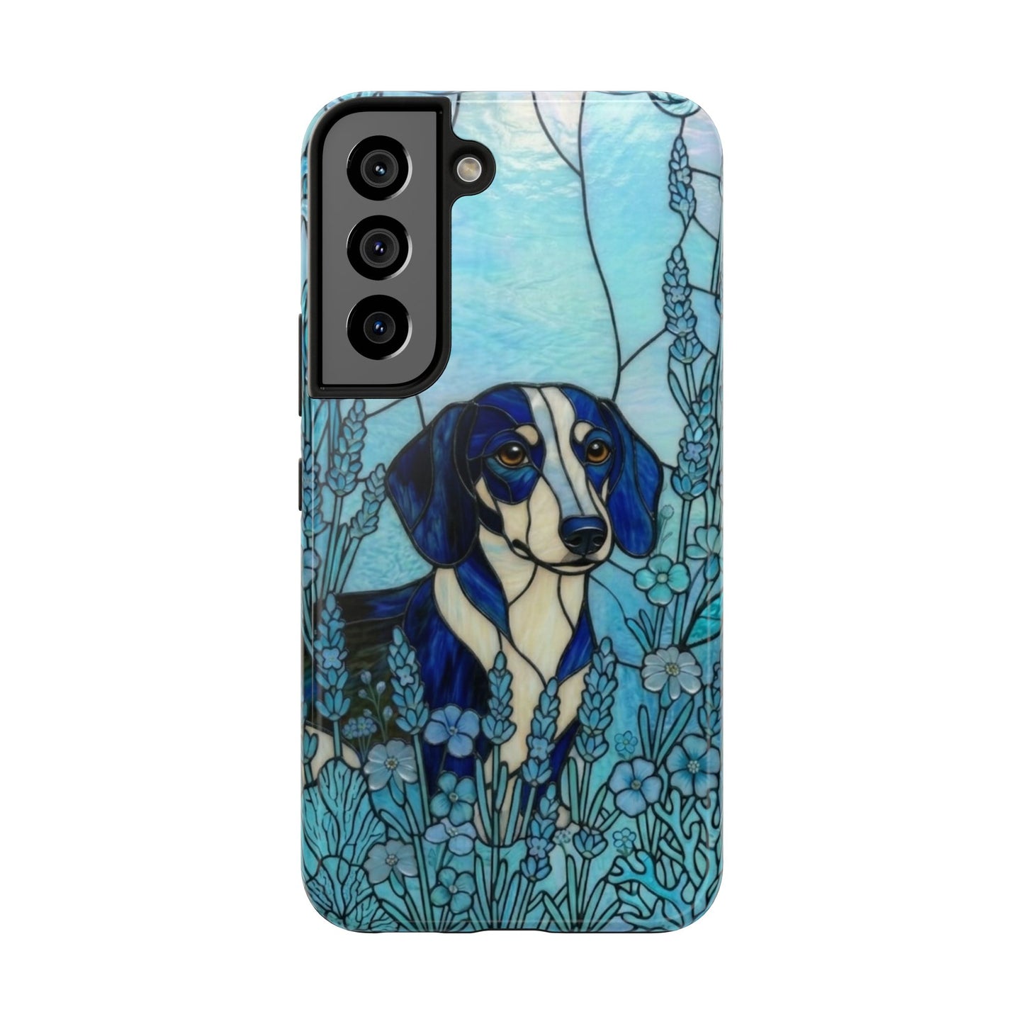Dachshund Stained Glass Style Tough Case — Ocean Theme