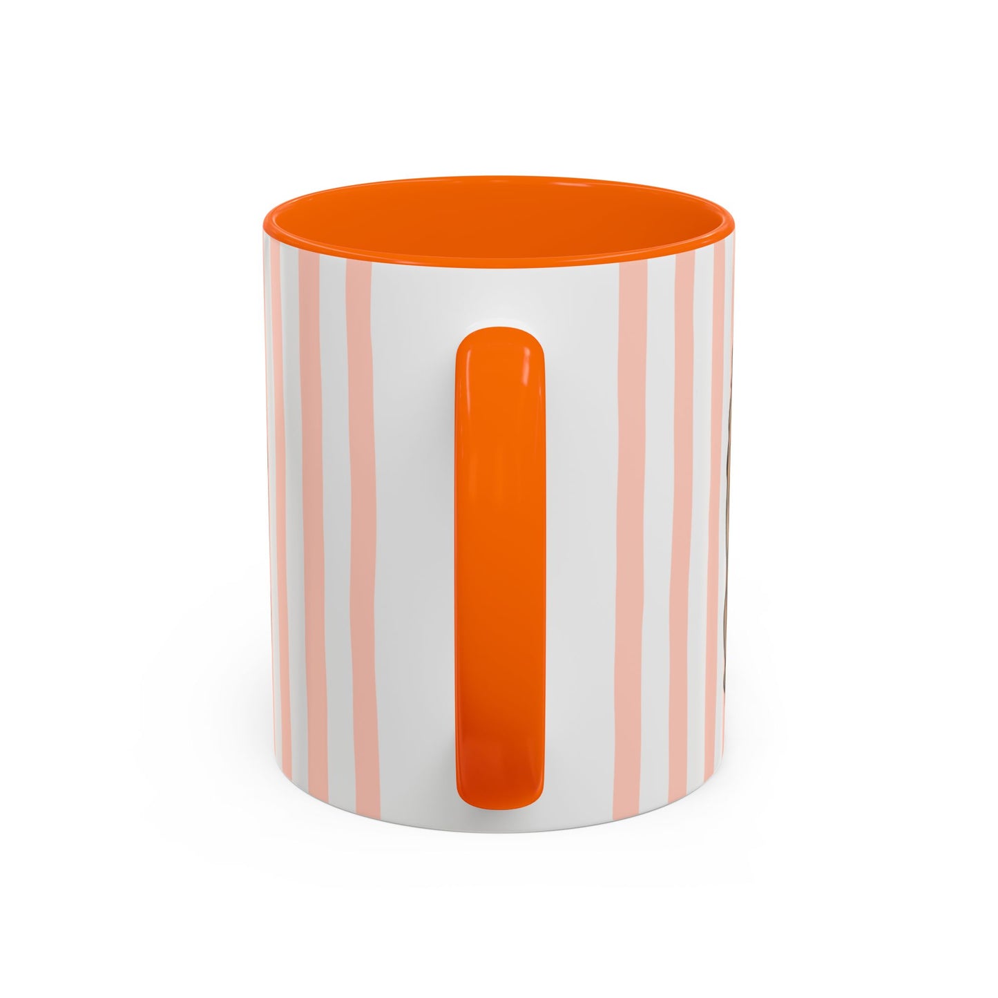 Cute Light Orange Striped Pomeranian Ceramic Cup