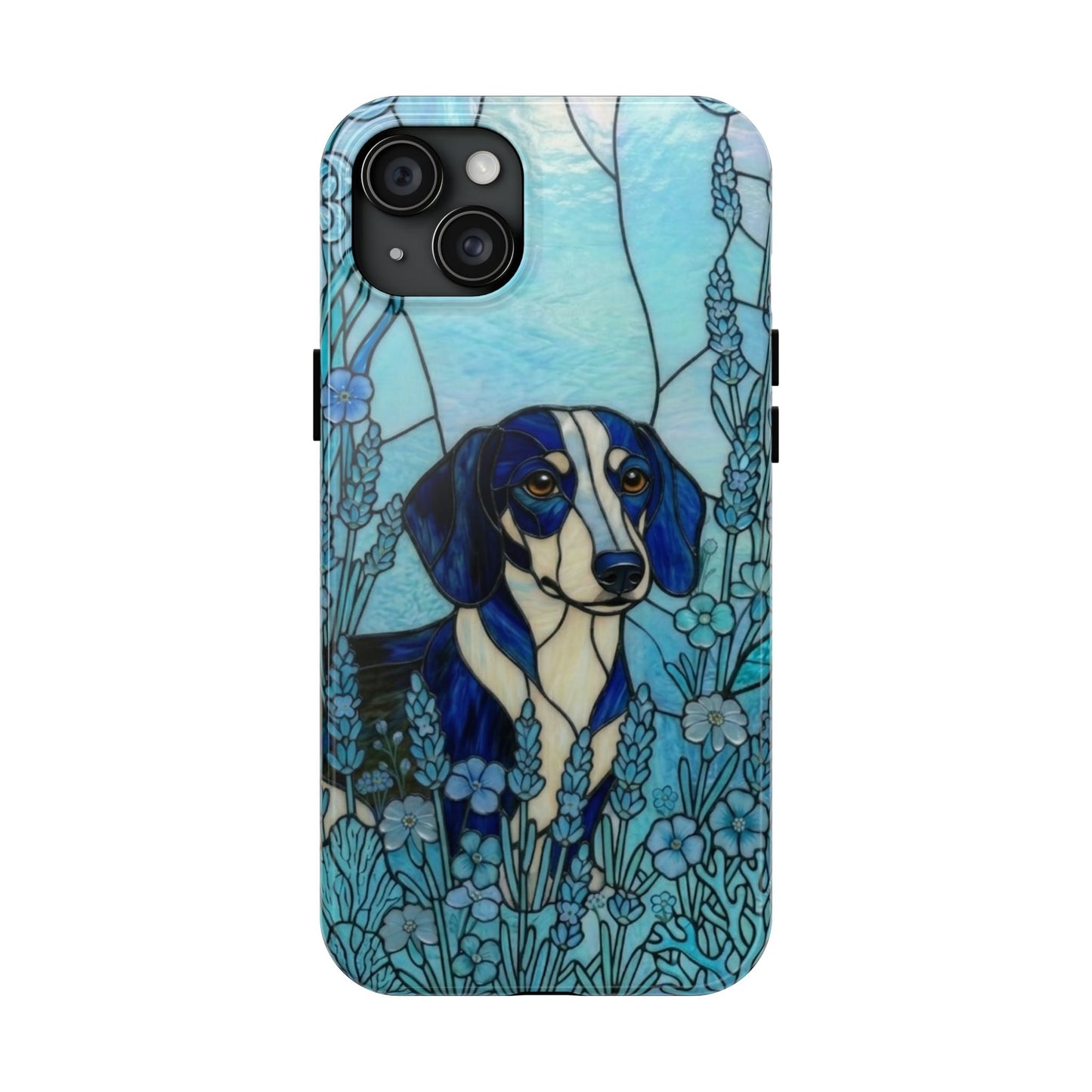 Dachshund Stained Glass Style Tough Case — Ocean Theme