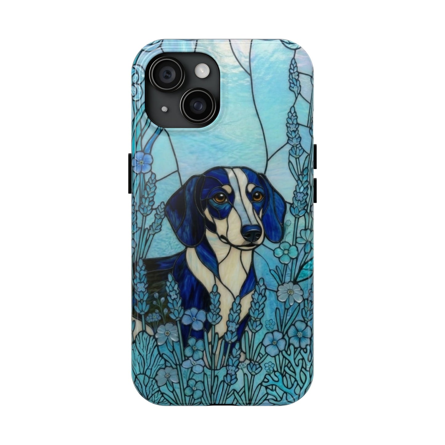 Dachshund Stained Glass Style Tough Case — Ocean Theme