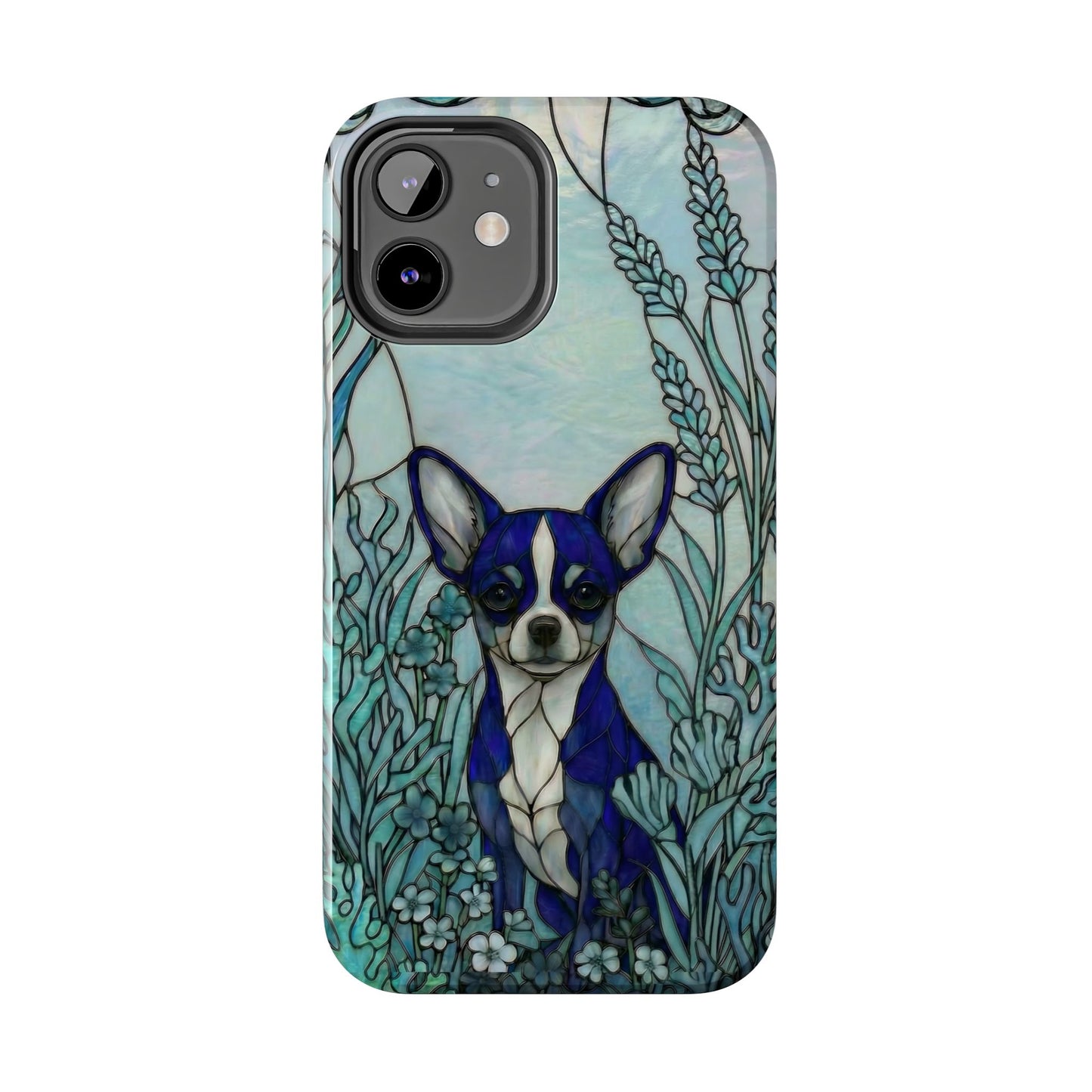 Chihuahua Stained Glass Style Tough Case — Alert & True Theme