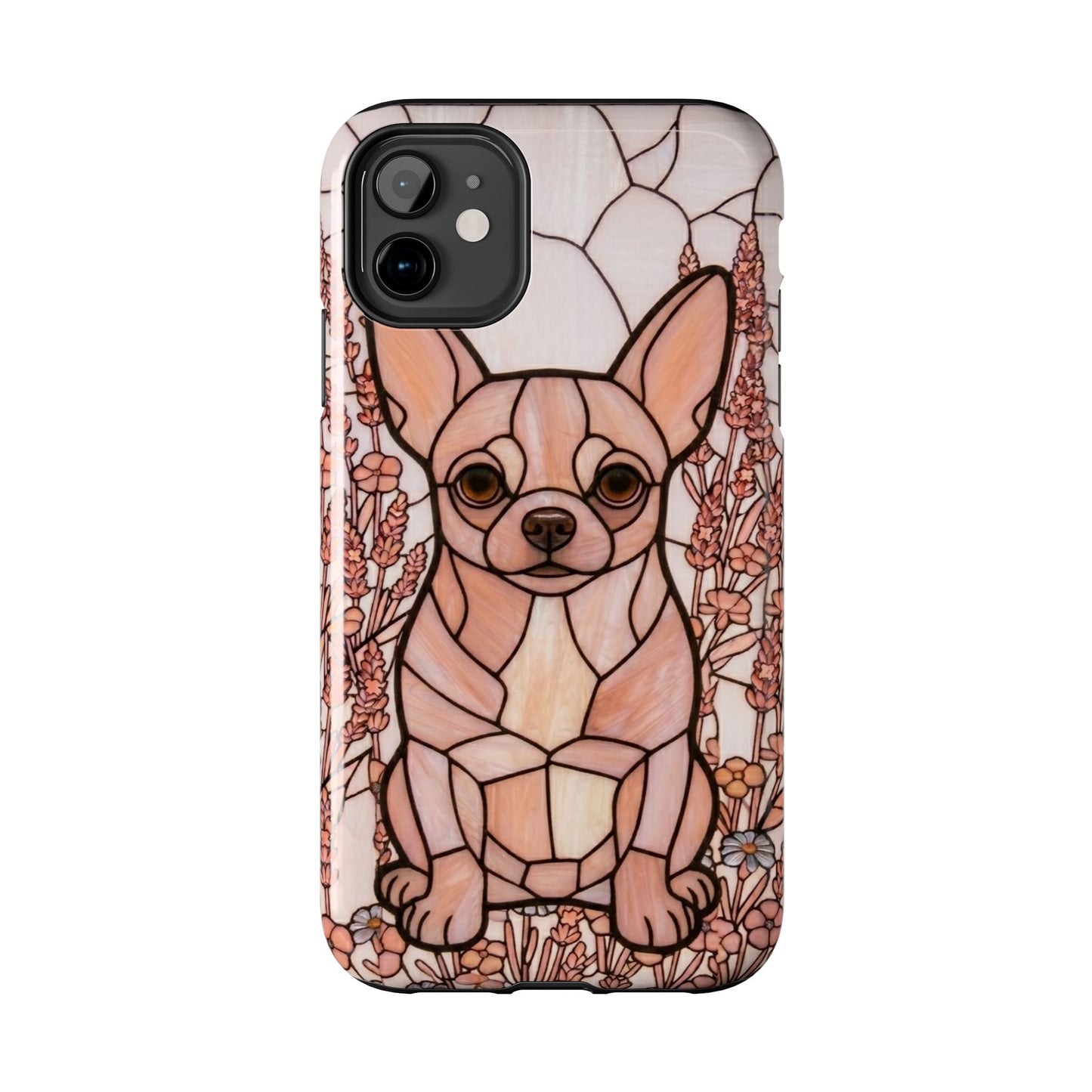 Chihuahua Stained Glass Style Tough Case — Blush & Grace Theme