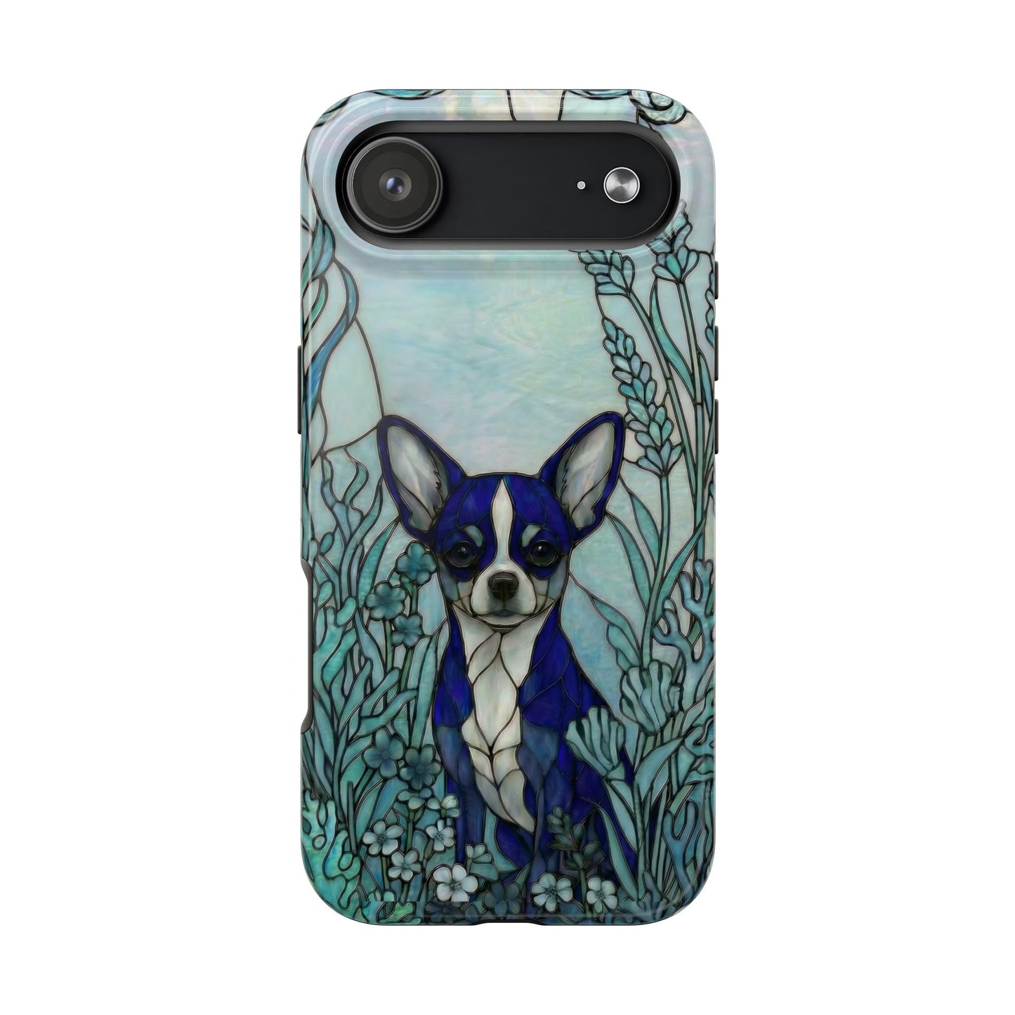 Chihuahua Stained Glass Style Tough Case — Alert & True Theme
