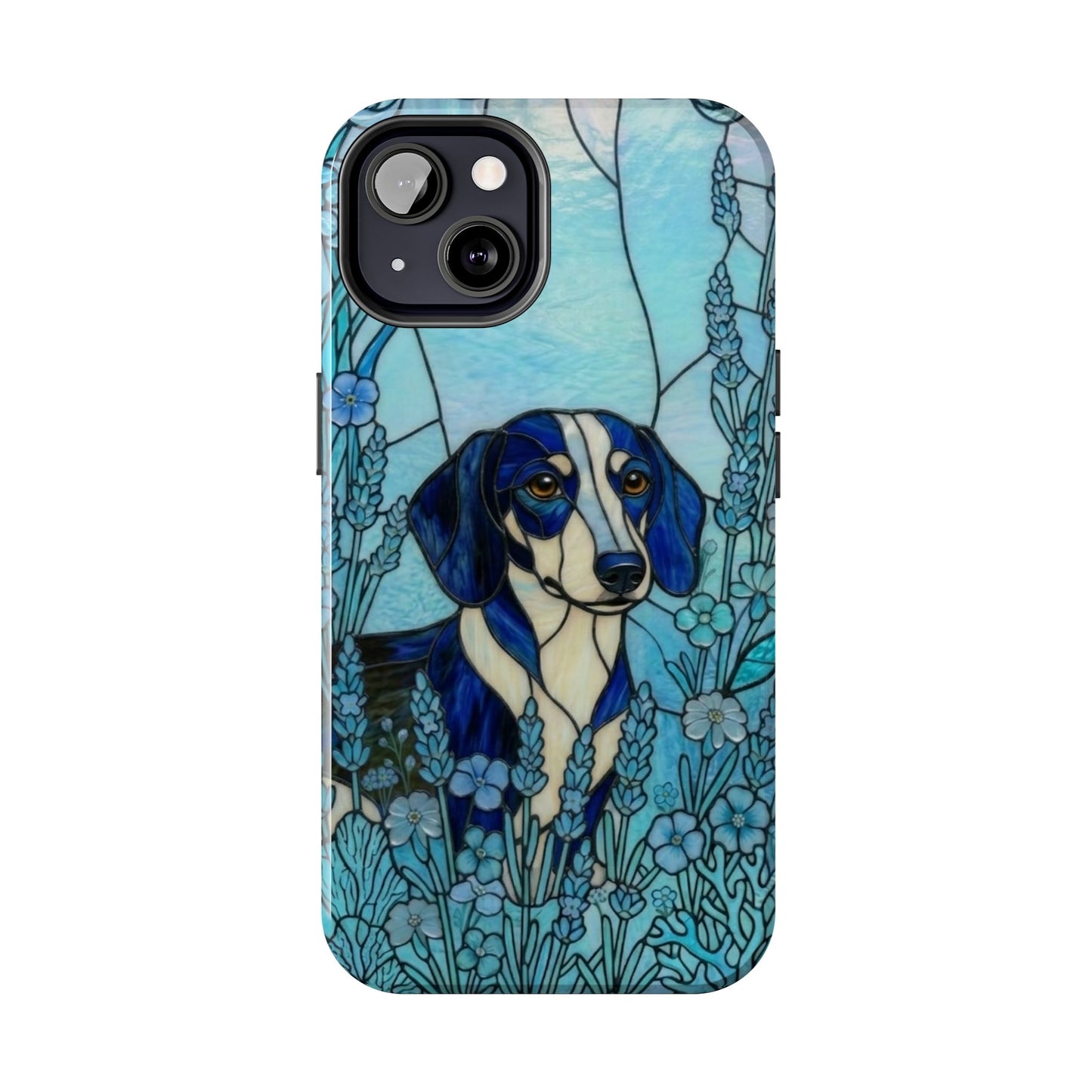 Dachshund Stained Glass Style Tough Case — Ocean Theme