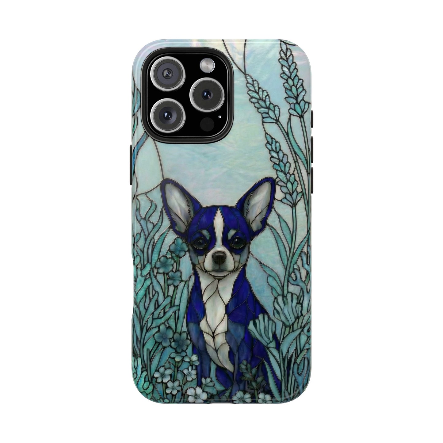 Chihuahua Stained Glass Style Tough Case — Alert & True Theme
