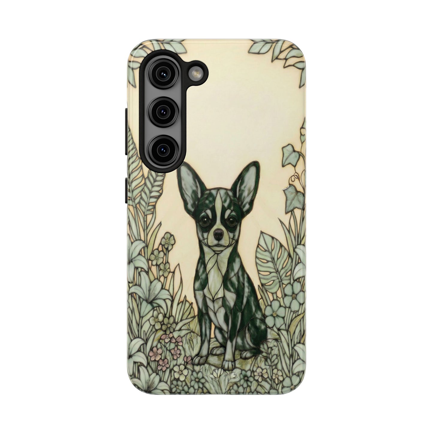 Chihuahua Stained Glass Style Tough Case — Wise & Wild Theme