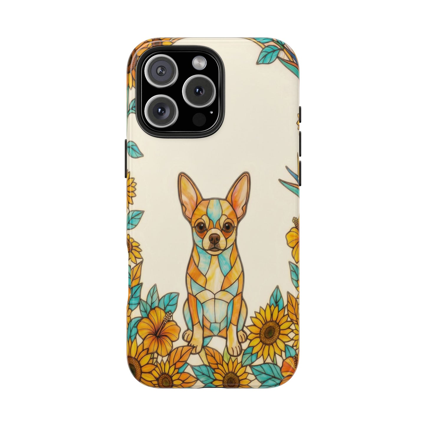 Chihuahua Stained Glass Style Tough Case — Sun & Joy Theme