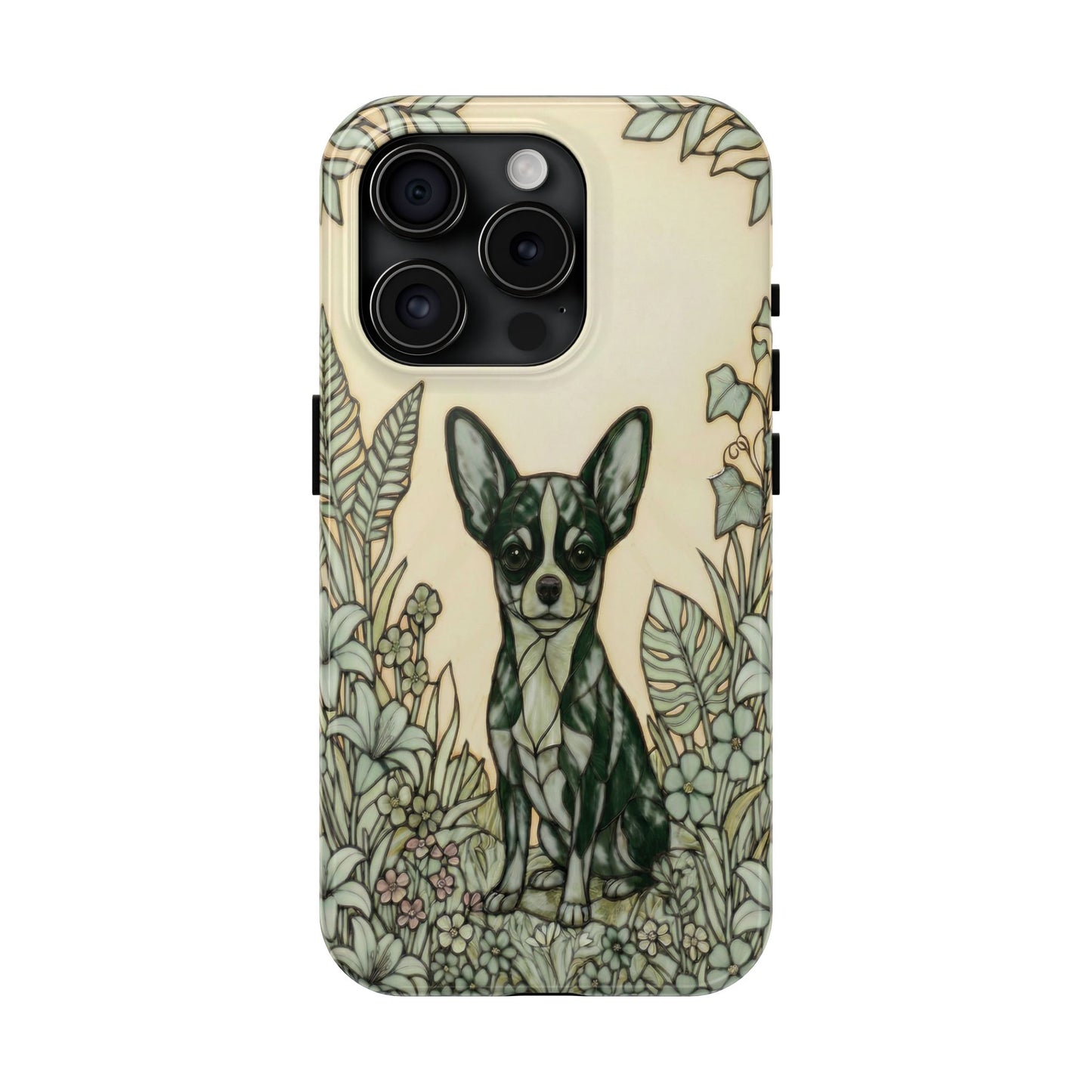 Chihuahua Stained Glass Style Tough Case — Wise & Wild Theme