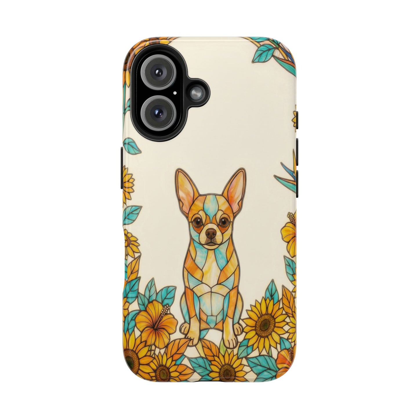 Chihuahua Stained Glass Style Tough Case — Sun & Joy Theme