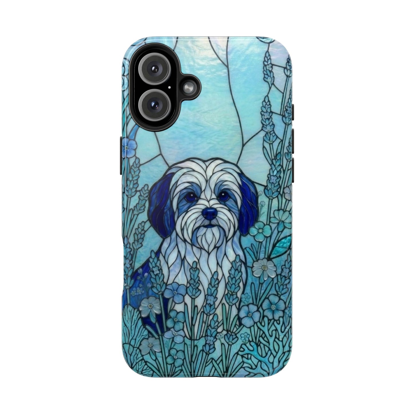 Maltese Stained Glass Style Tough Case — Ocean Blue Theme