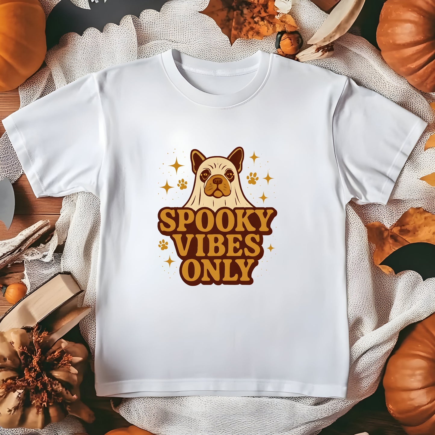 Spooky Vibes Only Halloween Unisex Premium Tee  Dog Lover Gift