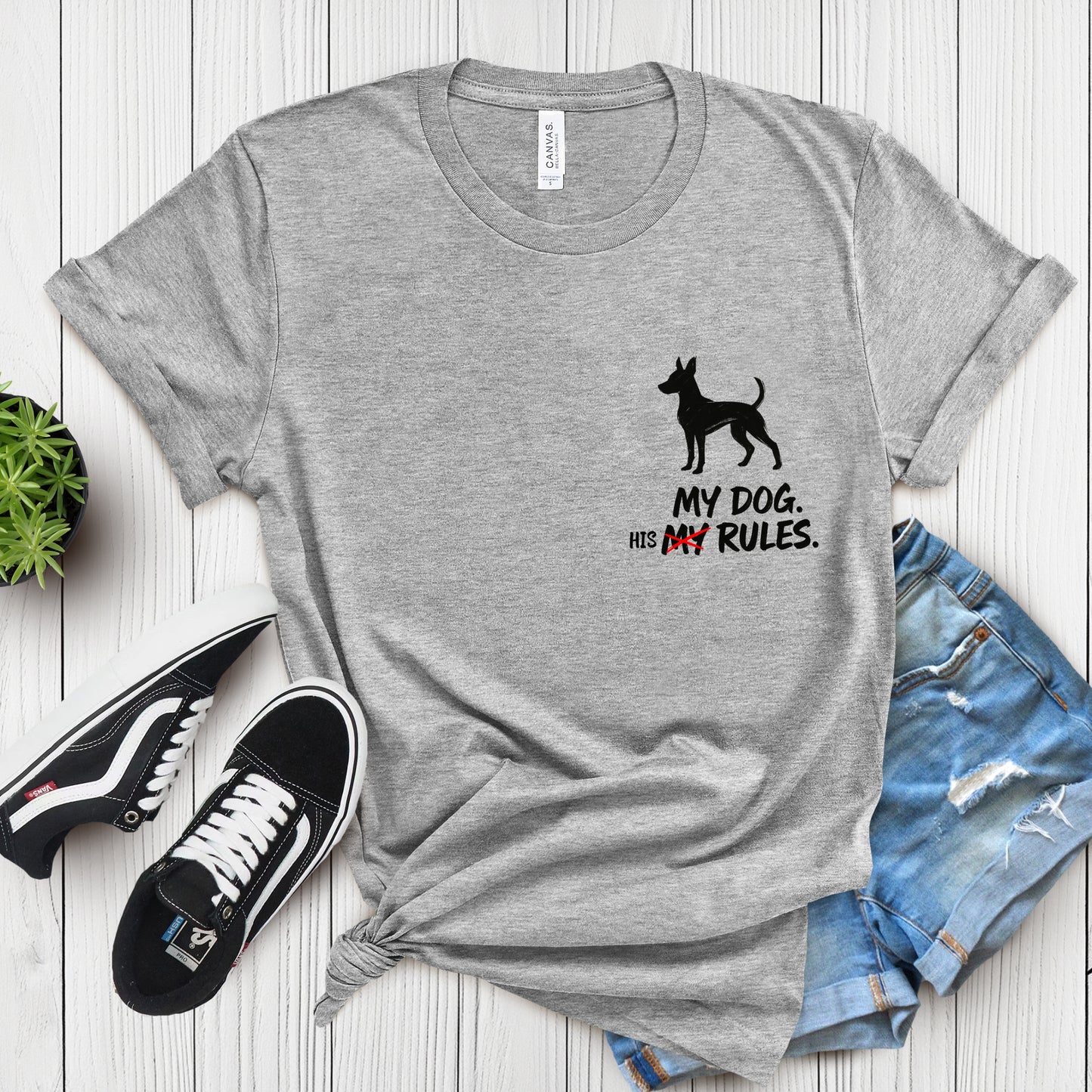 My Dog His Rules Unisex Premium Tee