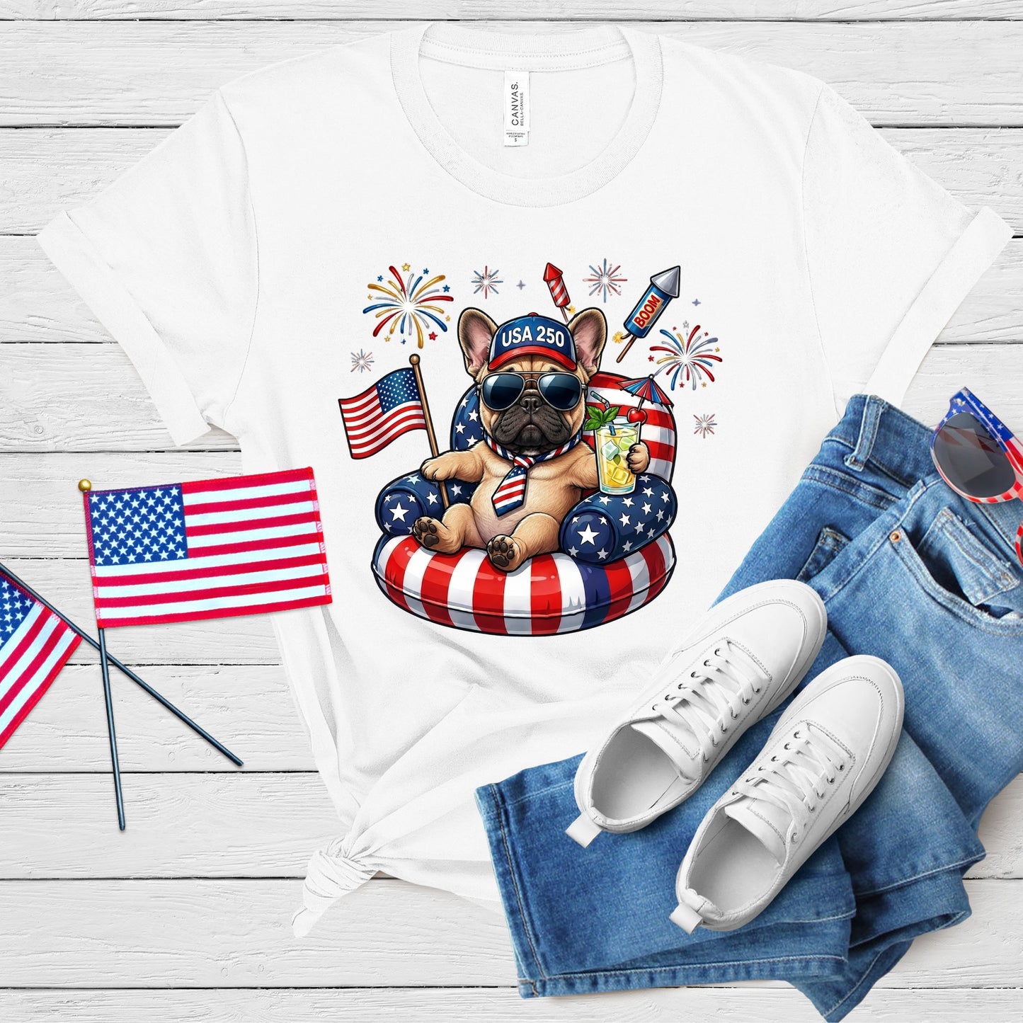 Frenchie Patriotic Premium Tee
