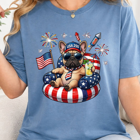 Frenchie Patriotic Premium Tee