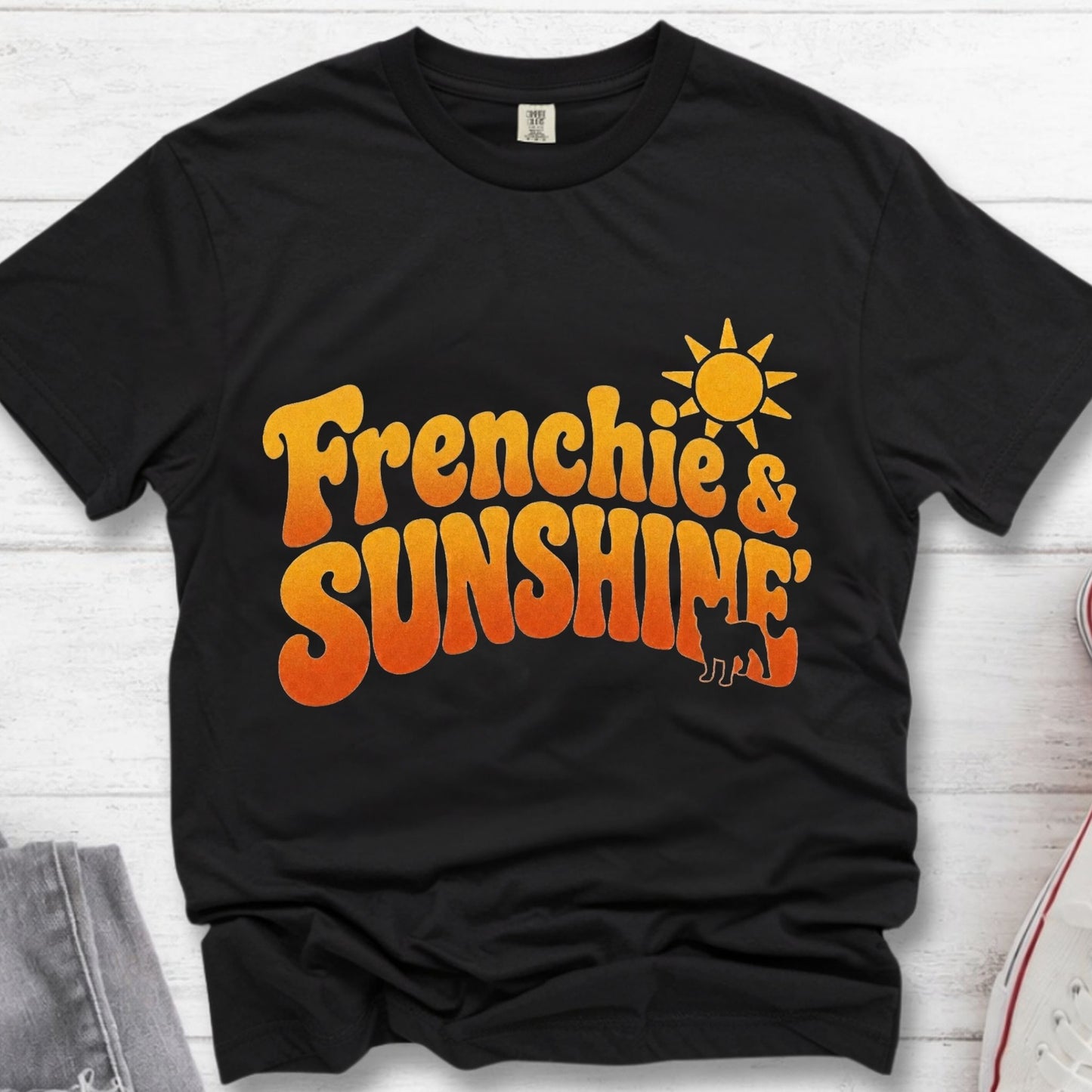 Frenchie Sunshine Retro Premium Tee