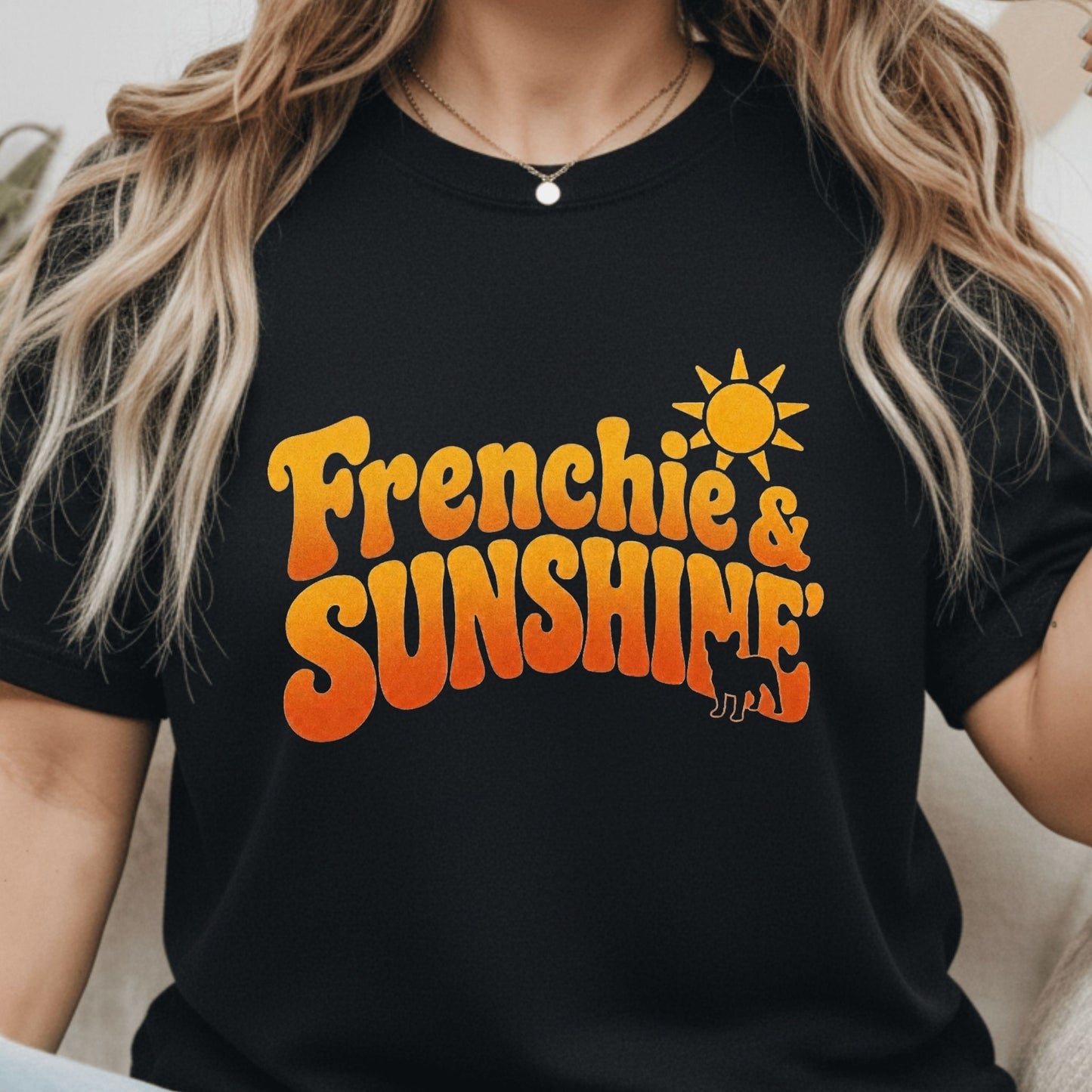 Frenchie Sunshine Retro Premium Tee