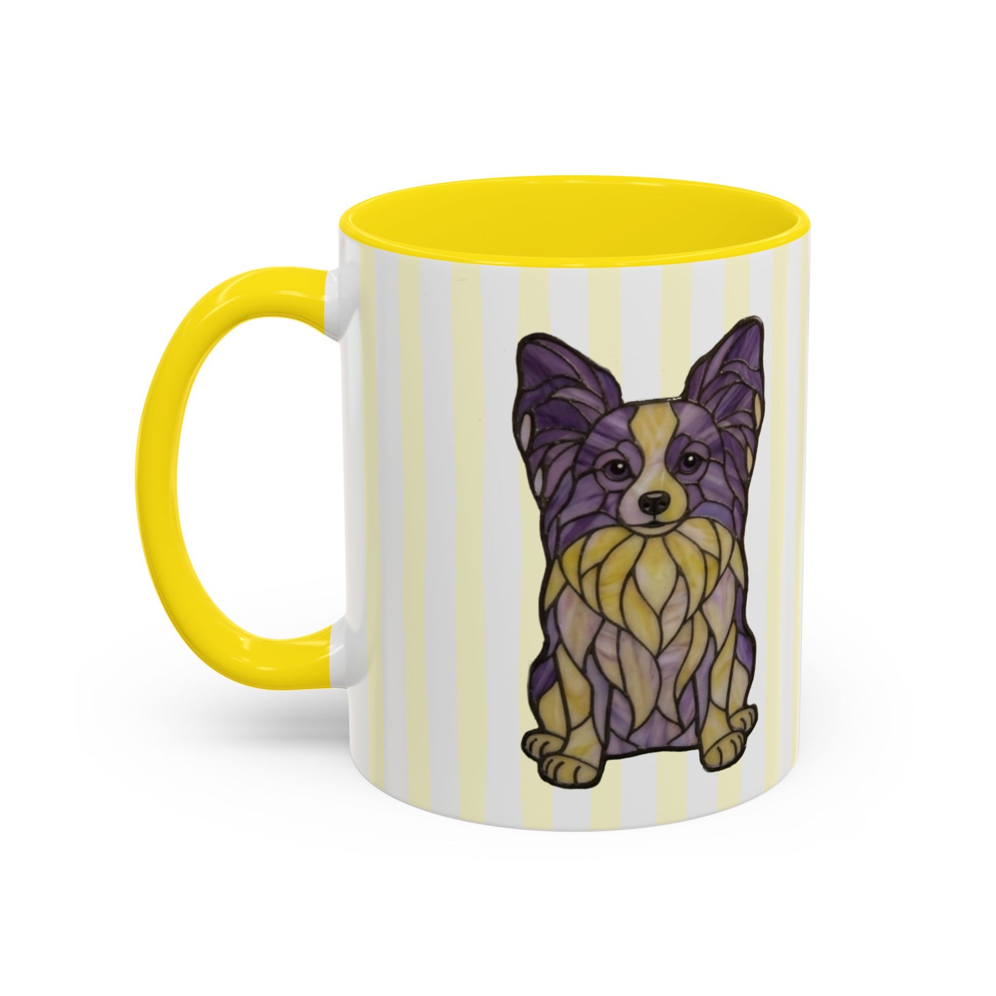 Mug with a dog illustration on a white background
