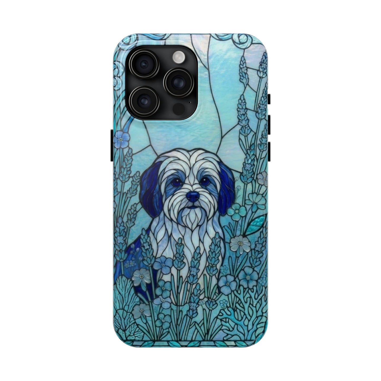 Maltese Stained Glass Style Tough Case — Ocean Blue Theme