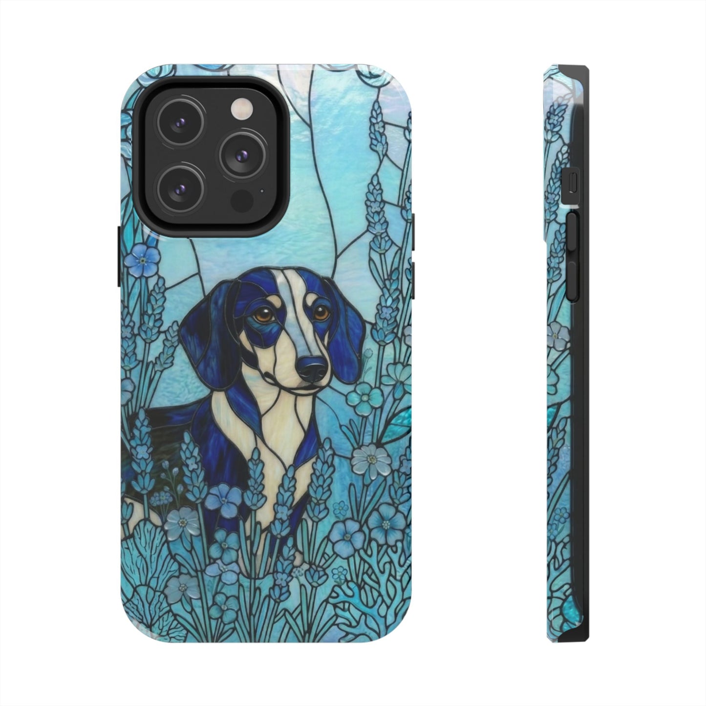 Dachshund Stained Glass Style Tough Case — Ocean Theme