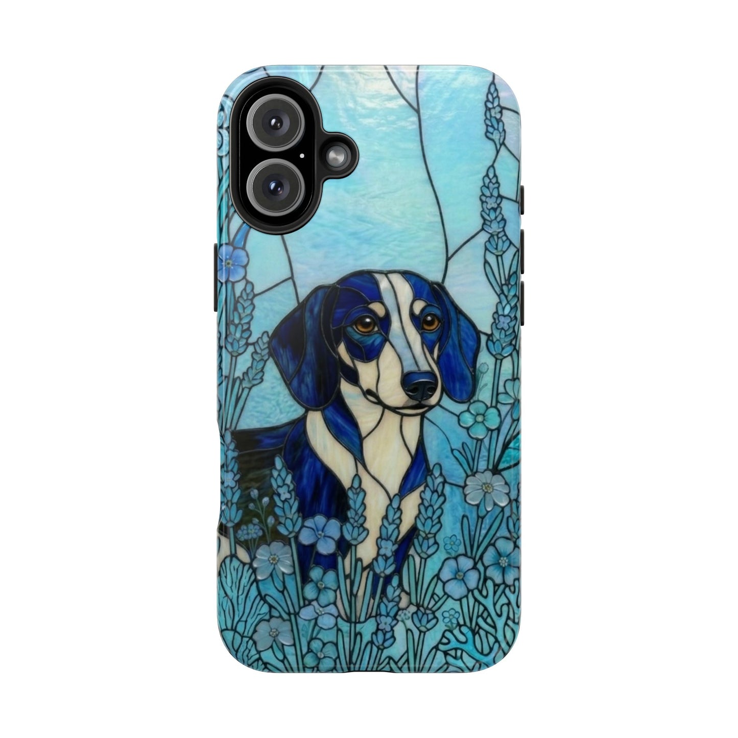Dachshund Stained Glass Style Tough Case — Ocean Theme