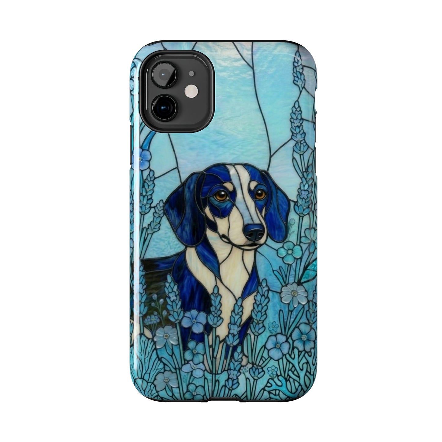 Dachshund Stained Glass Style Tough Case — Ocean Theme