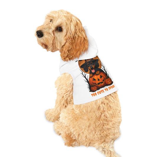 Cute Dachshound White Halloween Dog Hoodie – Too Cute to Spook!