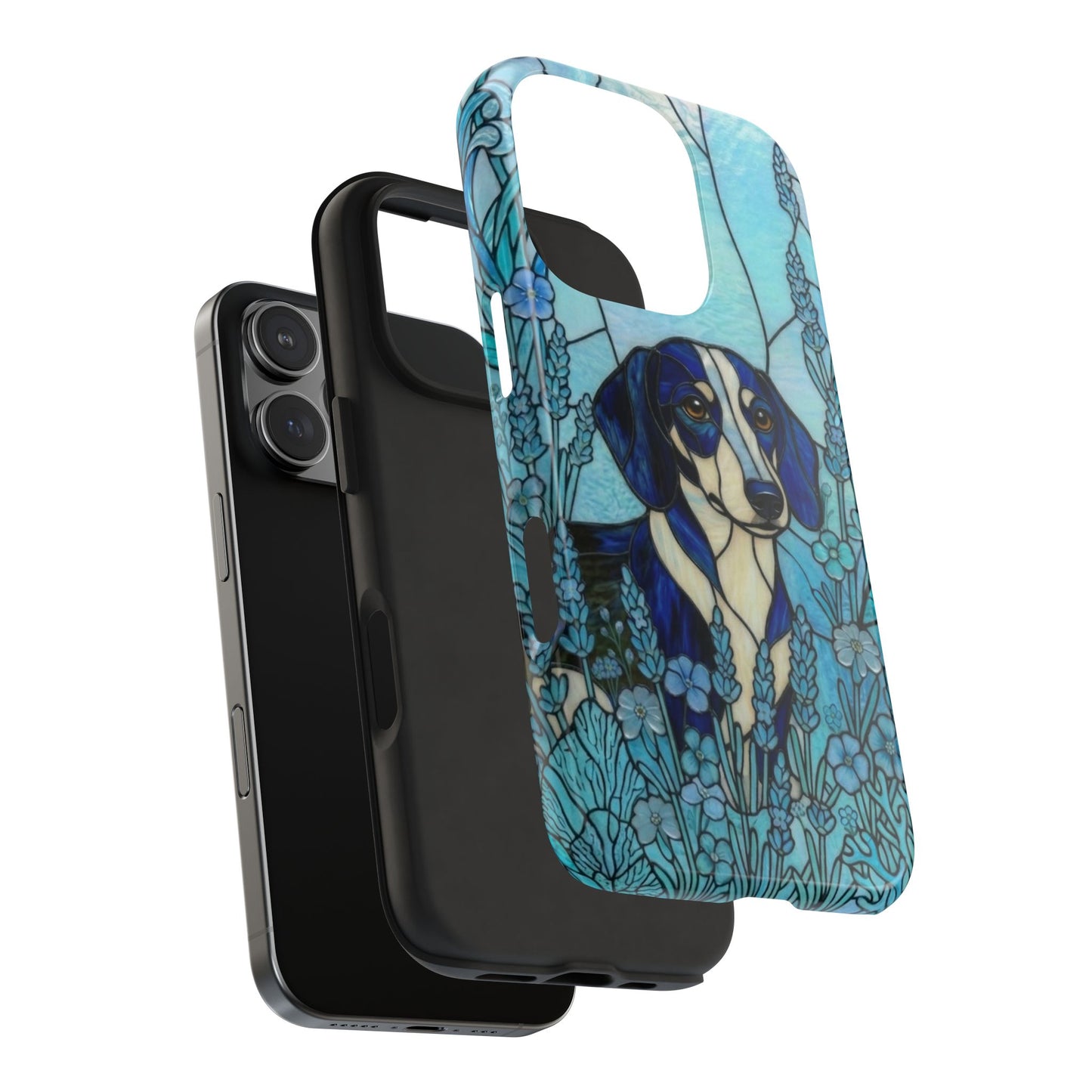 Dachshund Stained Glass Style Tough Case — Ocean Theme