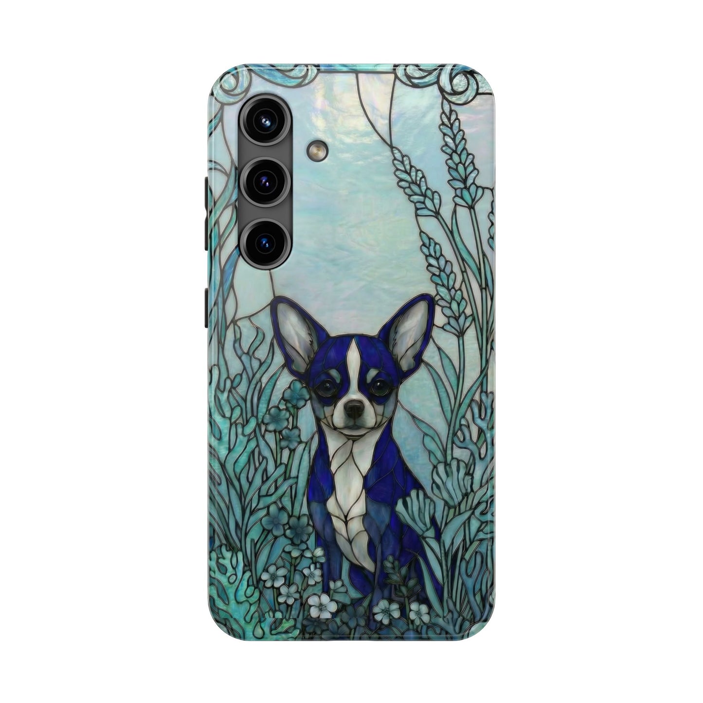 Chihuahua Stained Glass Style Tough Case — Alert & True Theme
