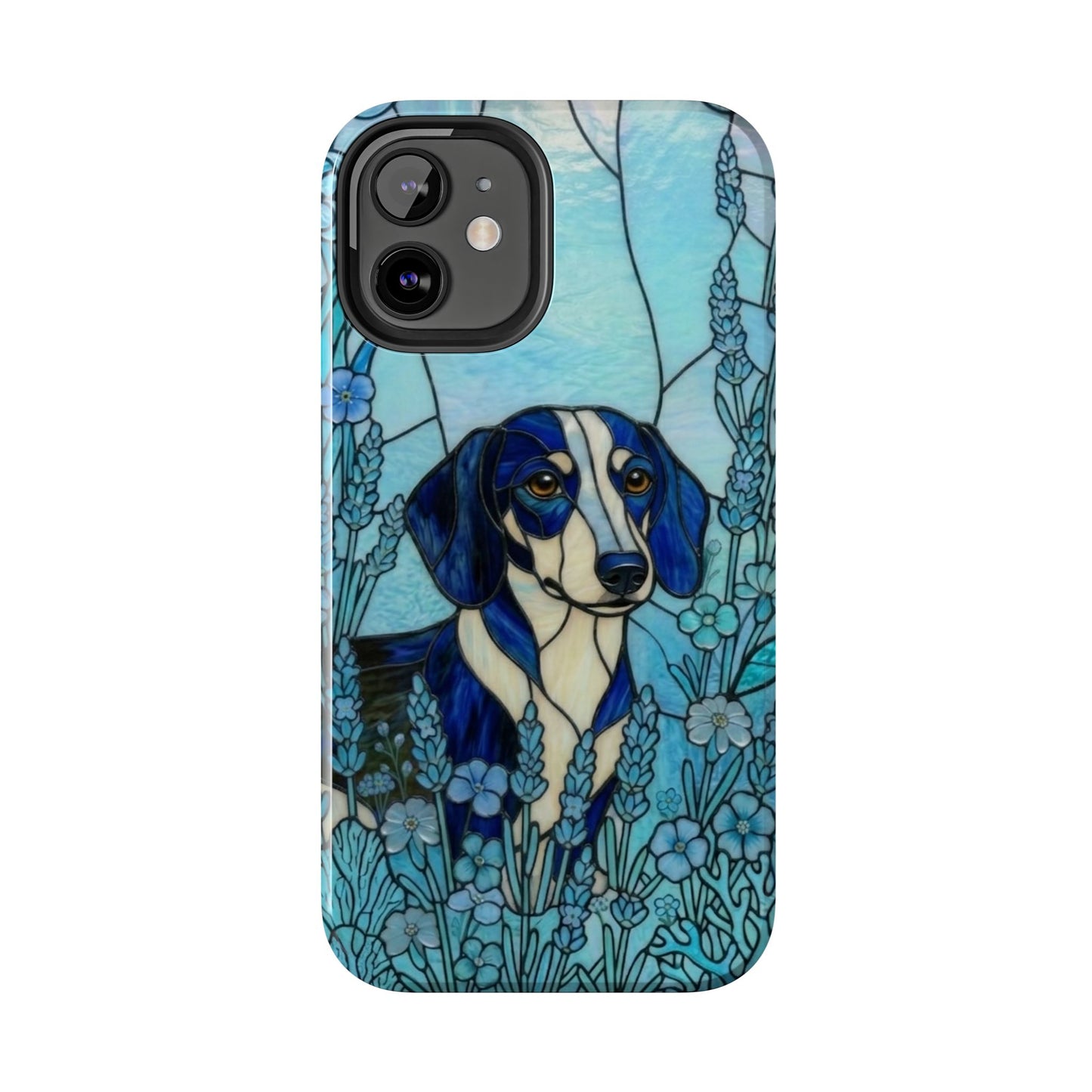 Dachshund Stained Glass Style Tough Case — Ocean Theme