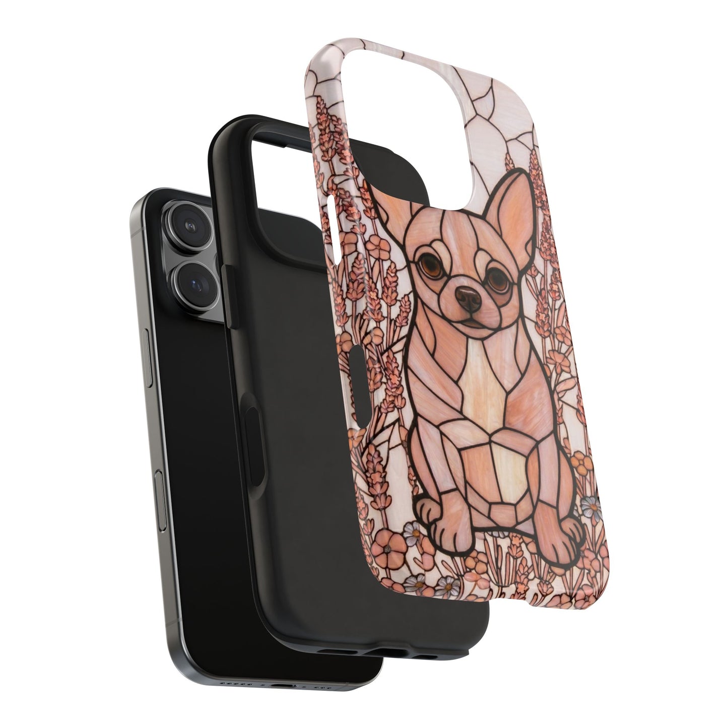 Chihuahua Stained Glass Style Tough Case — Blush & Grace Theme
