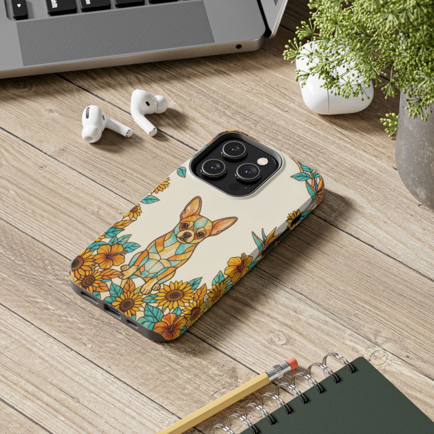 Chihuahua Stained Glass Style Tough Case — Sun & Joy Theme
