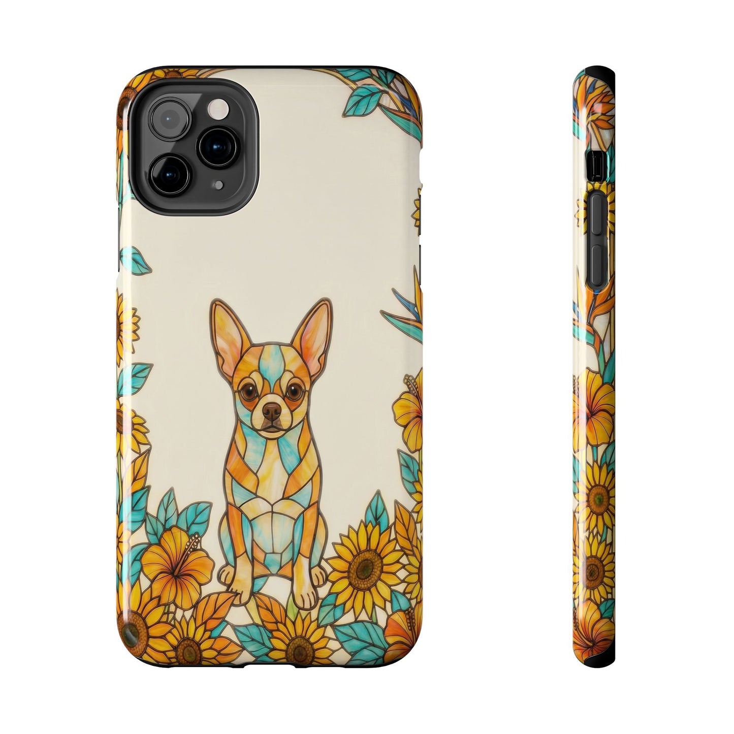 Chihuahua Stained Glass Style Tough Case — Sun & Joy Theme