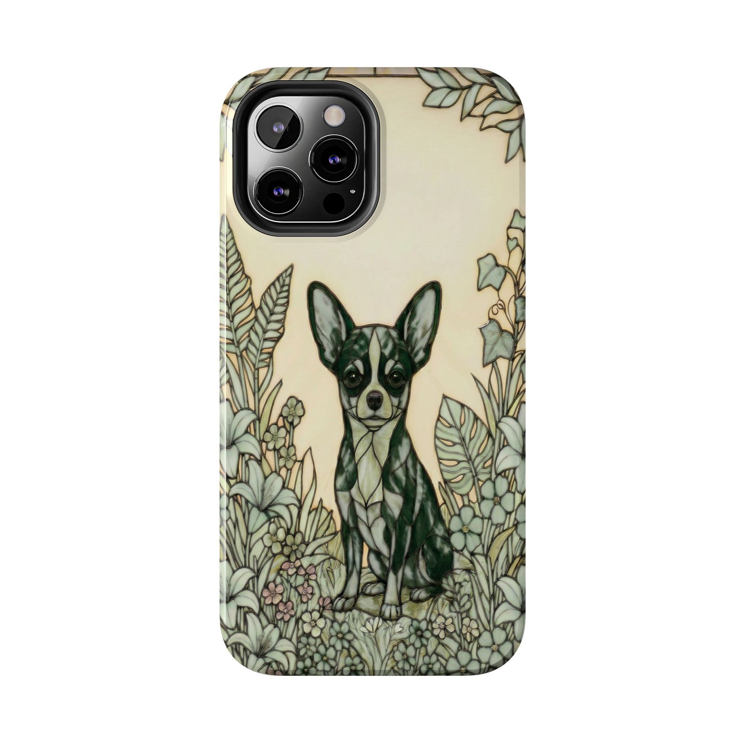 Chihuahua Stained Glass Style Tough Case — Wise & Wild Theme