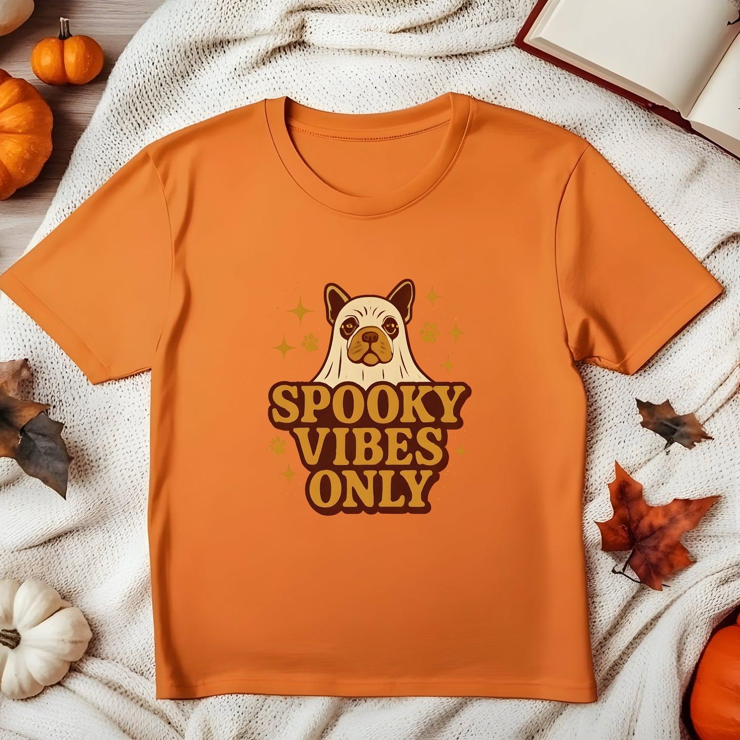 Spooky Vibes Only Halloween Unisex Premium Tee  Dog Lover Gift