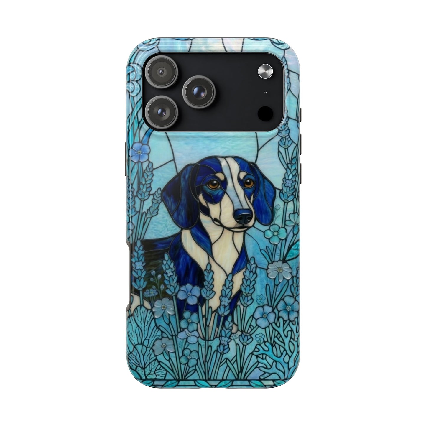 Dachshund Stained Glass Style Tough Case — Ocean Theme