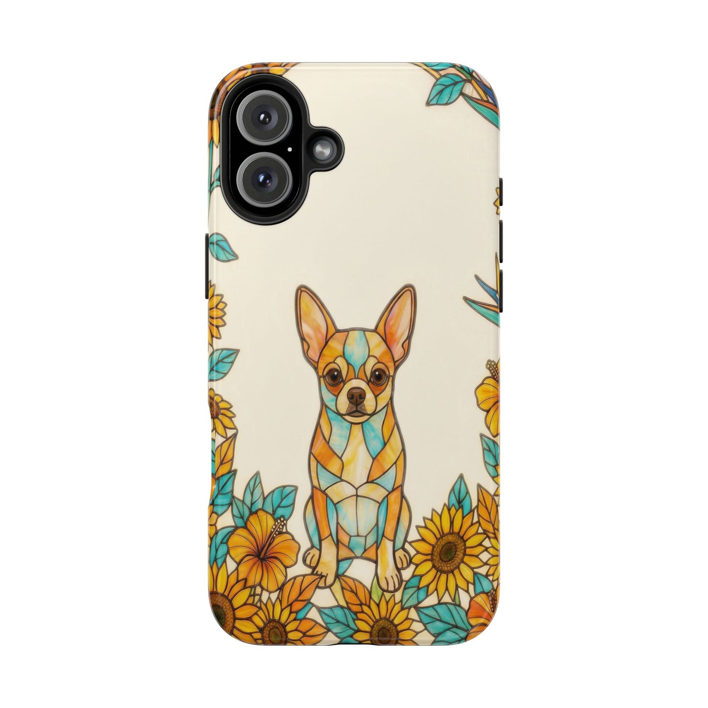 Chihuahua Stained Glass Style Tough Case — Sun & Joy Theme