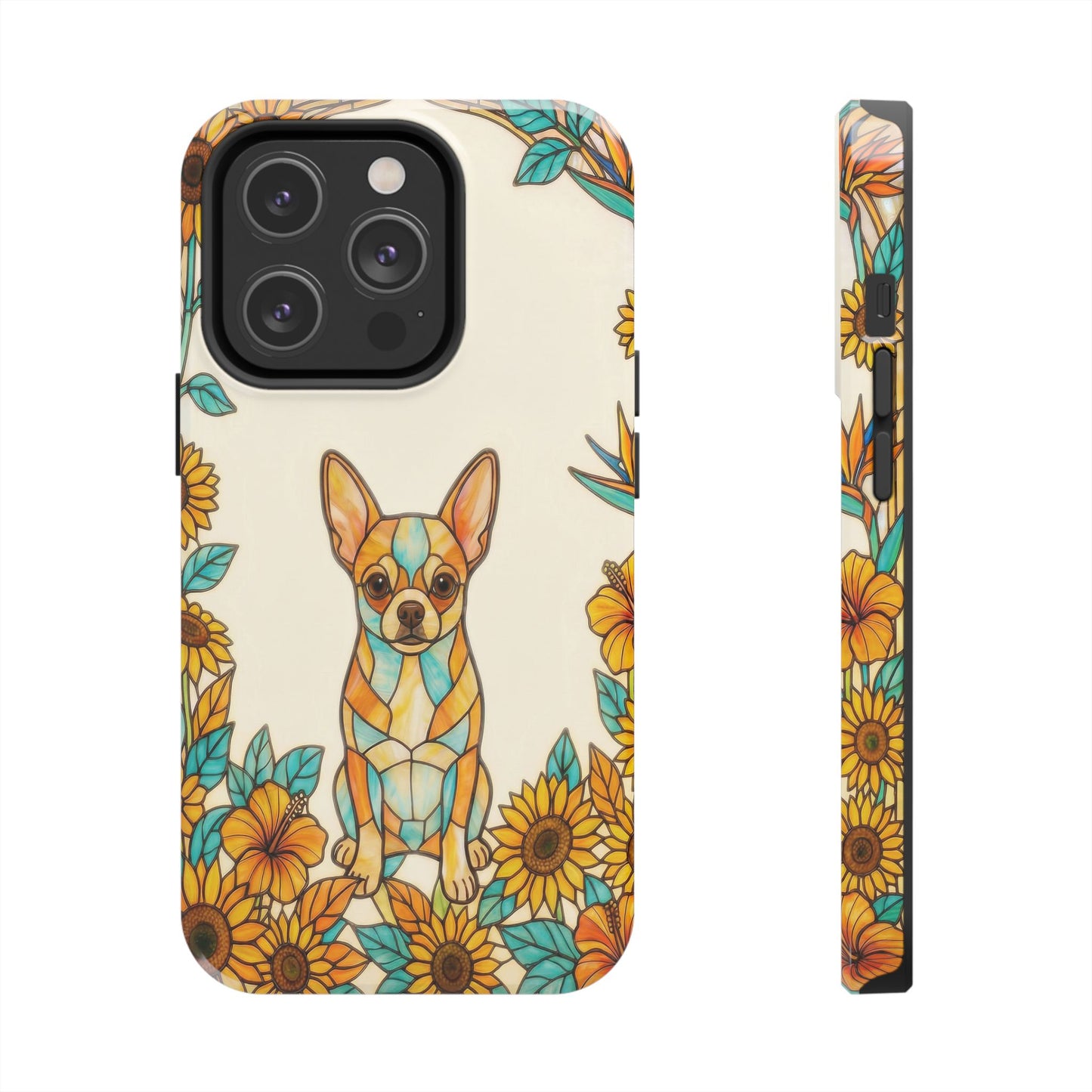 Chihuahua Stained Glass Style Tough Case — Sun & Joy Theme