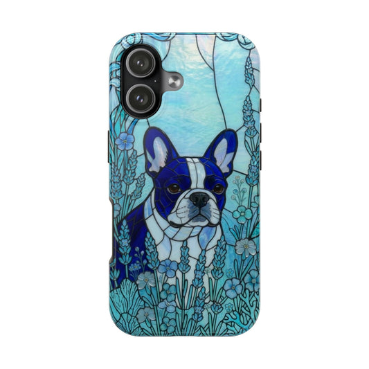 Frenchie Stained Glass Style Tough Case — Ocean Theme