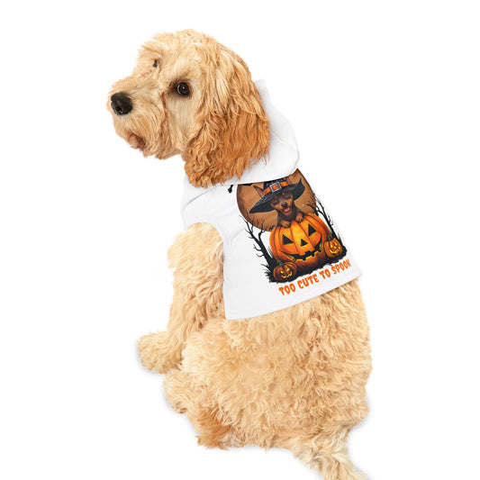 Cute Mini Pinscher White Halloween Dog Hoodie – Too Cute to Spook!